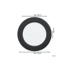 Eglo Infälld Spot Badrumsbelysning Fueva 6 Plast Svart 6.3W 720lm - 827-840-865 CCT