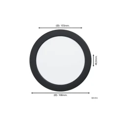Eglo Infälld Spot Badrumsbelysning Fueva 6 Plast Svart 10.5W 1200lm - 827-840-865 CCT