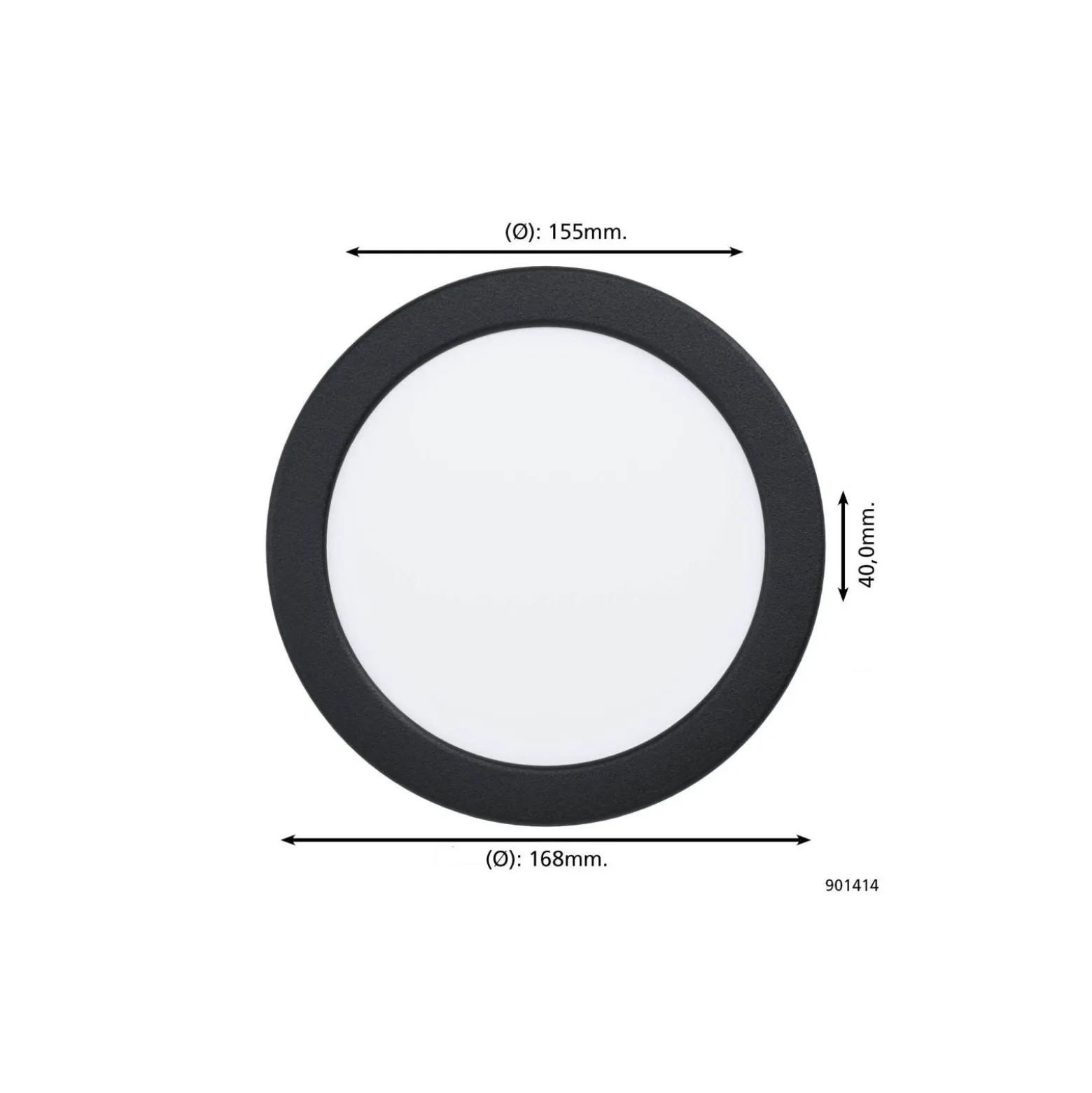 Eglo Infälld Spot Badrumsbelysning Fueva 6 Plast Svart 10.5W 1200lm - 827-840-865 CCT
