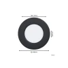 Eglo Infälld Spot Badrumsbelysning Fueva 6 Plast Svart 3.7W 450lm - 827-840-865 CCT