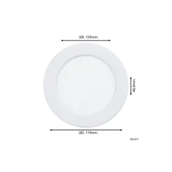 Eglo Infälld Spot Badrumsbelysning Fueva 6 Plast Vit 6.3W 720lm - 827-840-865 CCT