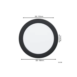 Eglo Infälld Spot Fueva 6 Plast Svart 10.5W 1200lm - 827-840-865 CCT