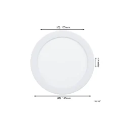 Eglo Infälld Spot Fueva 6 Plast Vit 10.5W 1200lm - 827-840-865 CCT