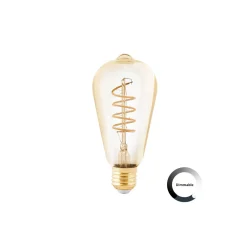 Eglo LED Edison E27 Filament Ambar 4W 245lm - 820 Extra Varm Vit | Dimbar - Ersättare 25W