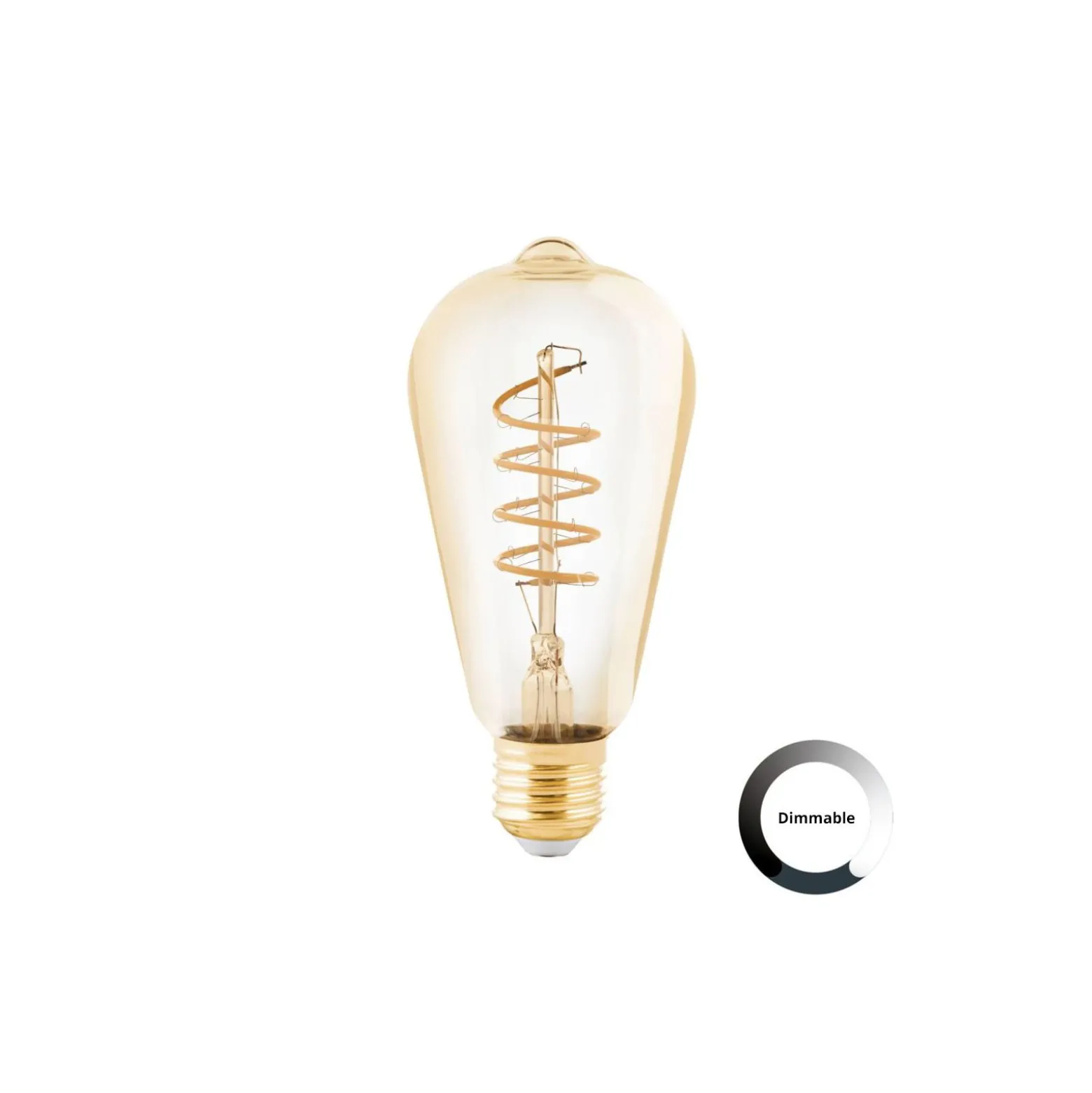 Eglo LED Edison E27 Filament Ambar 4W 245lm - 820 Extra Varm Vit | Dimbar - Ersättare 25W
