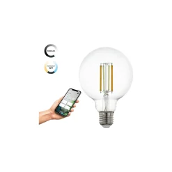 Eglo LED E27 Globe Klar Filament 6W 806lm - 822-865 Justerbar Vit | Zigbee Dimbar- Ersättare 60W