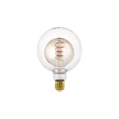Eglo LED Globe E27 Filament Ambar 4W 200lm - 820 Extra Varm Vit | Dimbar - Ersättare 25W