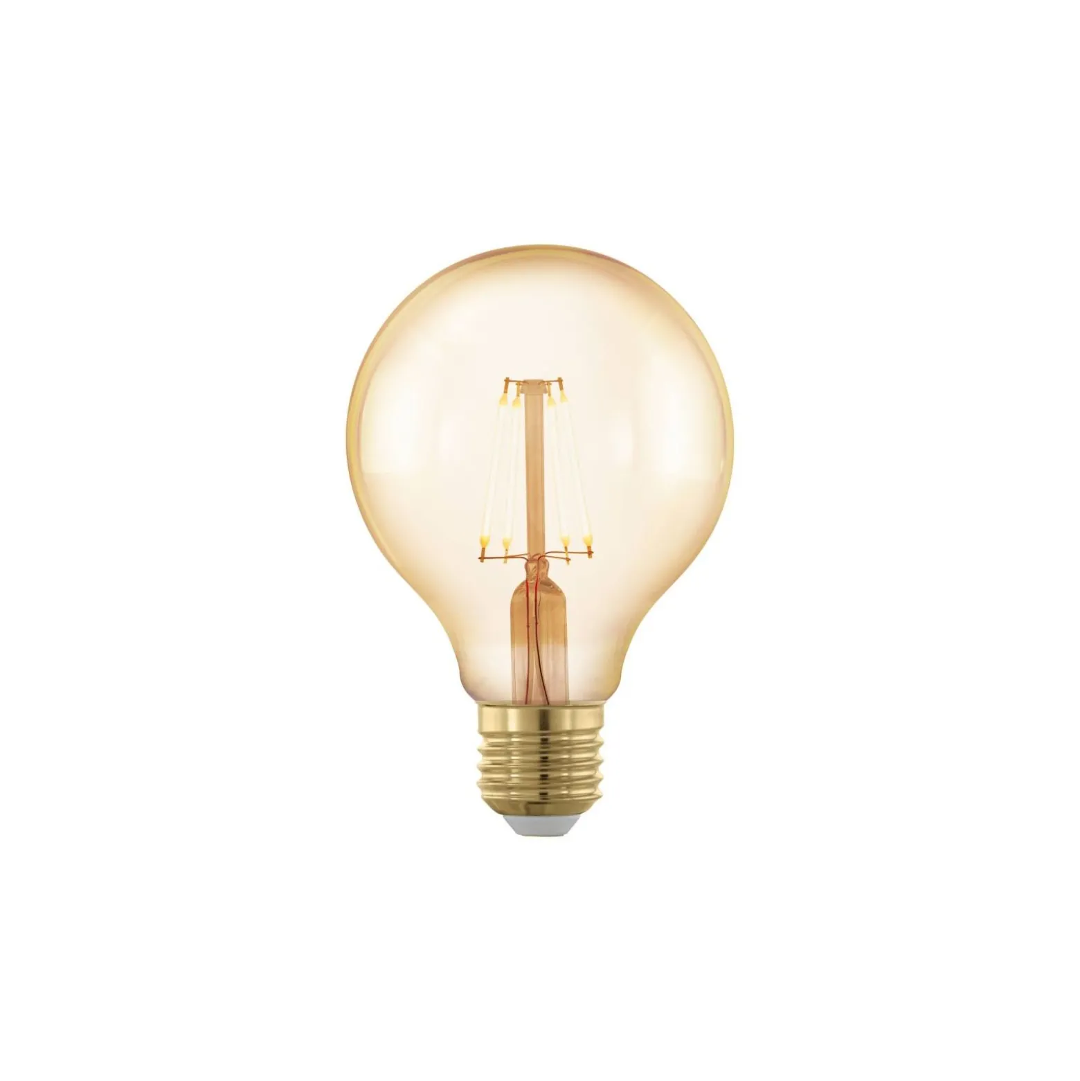 Eglo LED Globe E27 Filament Ambar 4.5W 400lm - 822 Extra Varm Vit | 3-Stegs Dimbar - Ersättare 40W