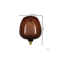 Eglo LED Globe E27 Filament Guld 4W 40lm - 820 Extra Varm Vit | Dimbar - Ersättare 15W