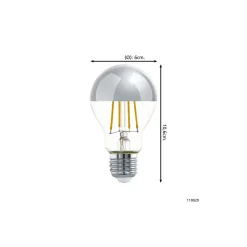 Eglo LED Päron E27 Filament Mirror 7.3W 806lm - 827 Extra Varm Vit | Ersättare 60W