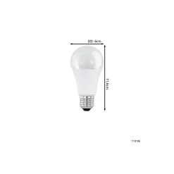 Eglo LED Päron E27 Matt 6.1W 830lm - 827 Extra Varm Vit | Ersättare 60W
