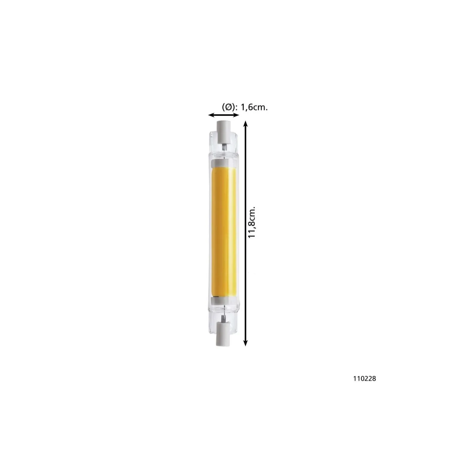 Eglo LED R7s 118mm Klar 8W 806lm - 827 Extra Varm Vit | Dimbar - Ersättare 60W