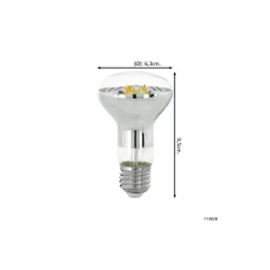 Eglo LED Spot E27 R63 5.5W 470lm 120D - 827 Extra Varm Vit | Dimbar - Ersättare 60W