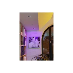 Eglo LED Spot Yebra-Z Plast Guld 4.9W 490lm - 827-865 Justerbar Vit + RGB | 87mm - Utskärning 68mm - IP20 - Zigbee Dimbar