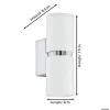 Eglo LED Vägglampa Passa Stål Krom Vit 28W 500lm - 830 Varm Vit | Passande För 2x GU10