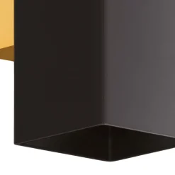 Eglo LED Vägglampa Passa Stål Svart Guld 28W 500lm - 830 Varm Vit | Passande För 2x GU10