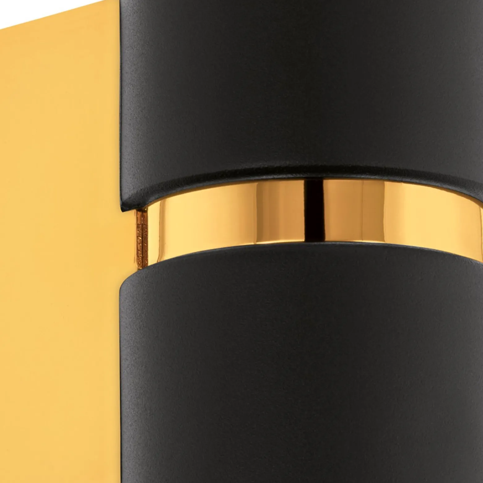 Eglo LED Vägglampa Passa Stål Svart Guld 28W 500lm - 830 Varm Vit | Passande För 2x GU10