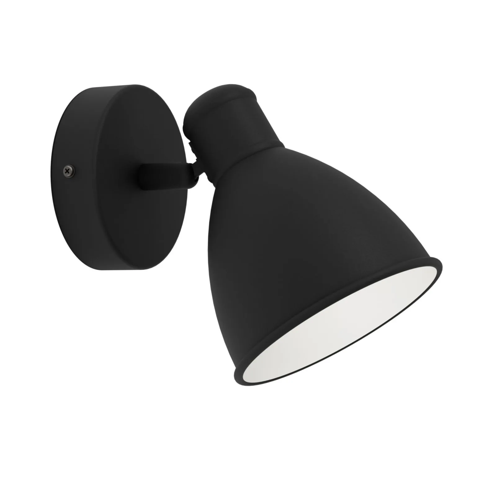 Eglo LED Vägglampa San Peri 1 Stål Svart Vit 2.8W 250lm - 830 Varm Vit | Passande För 3x GU10