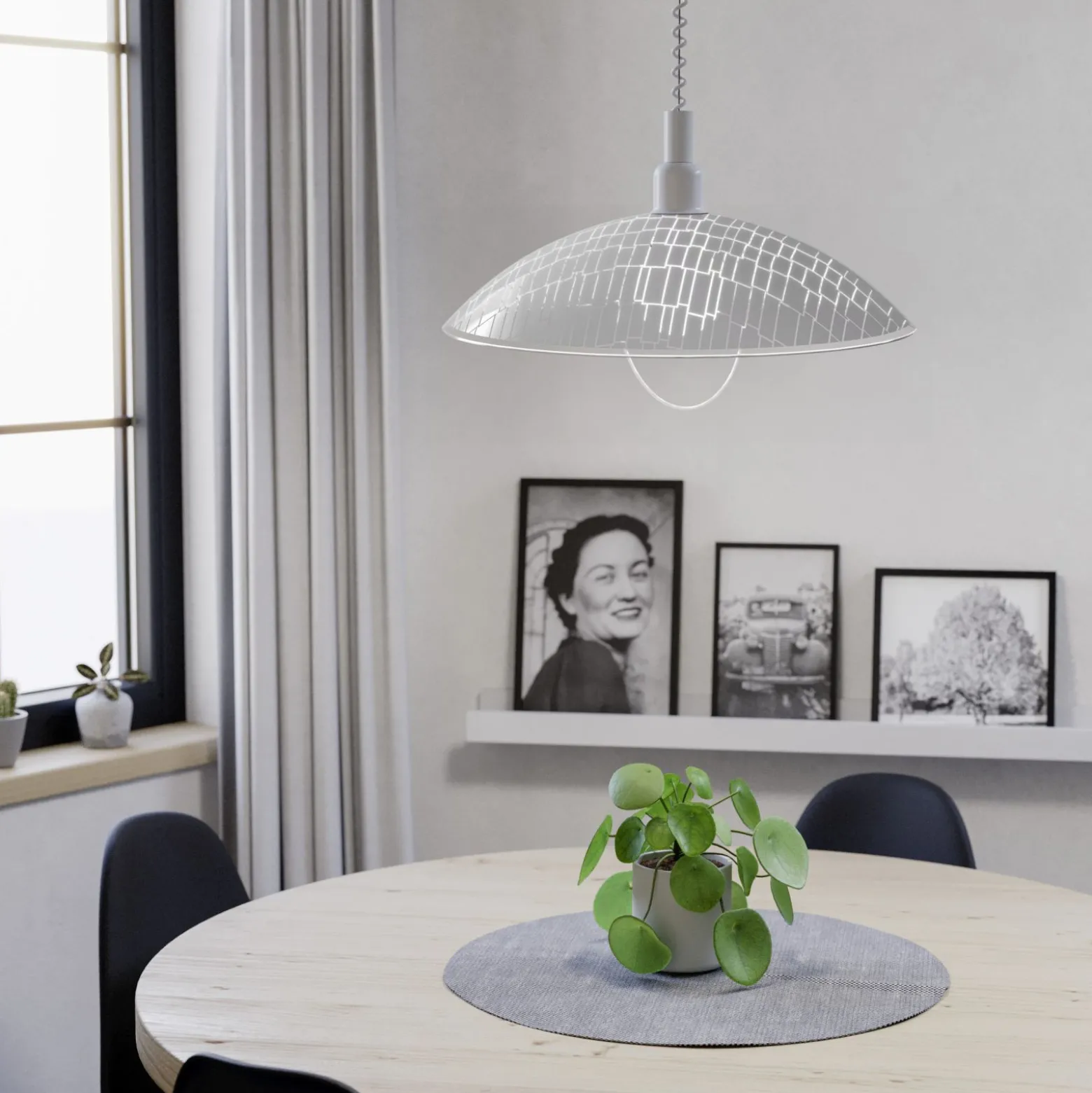 Eglo Pendellampa Alv-Z Plast Vit | 420mm - Passande För 1x E27