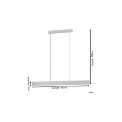 Eglo Pendellampa Andreas-Z Stål Grå 19W 2300lm - 827-865 Justerbar Vit + RGB | IP20 - Zigbee Dimbar