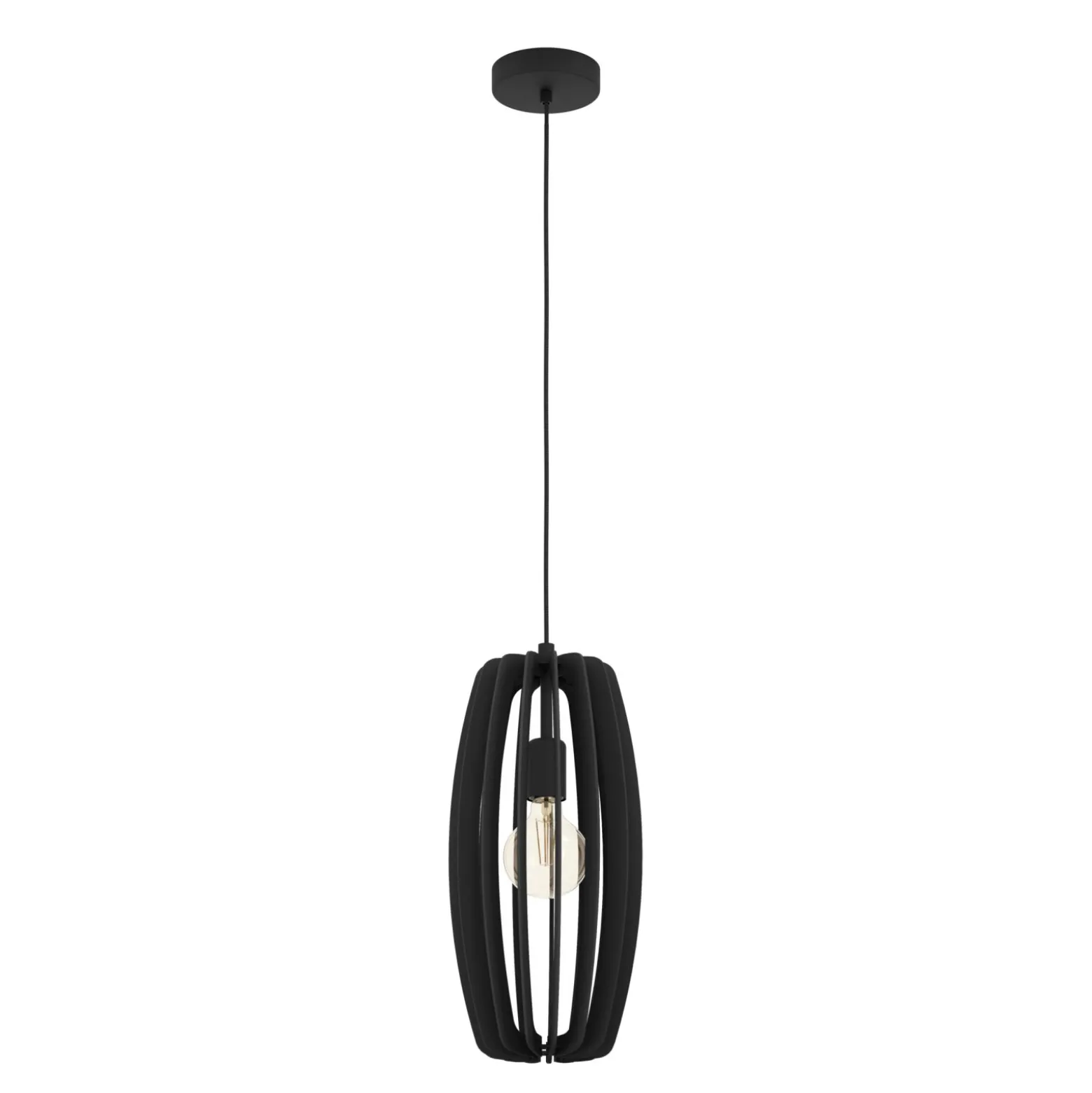 Eglo Pendellampa Bajazzara Stål Svart | 260mm - Passande För 1x E27