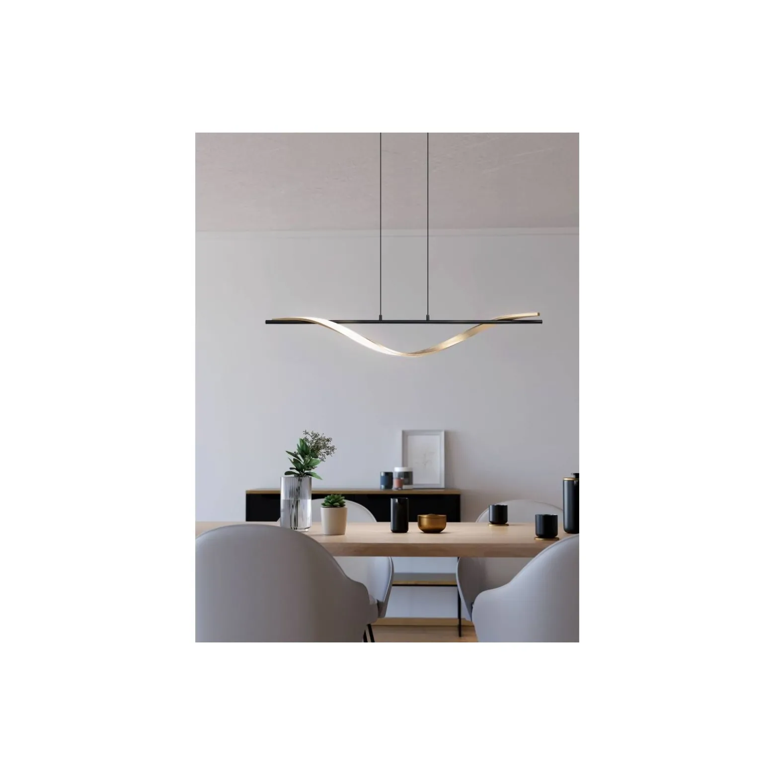 Eglo Pendellampa Conaprato Stål Brushed Mässing, Svart 20W 2500lm - 827-840-865 CCT | Dimbar