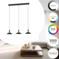 Eglo Pendellampa Conomavilla-Z Stål Svart 7W 1000lm - 827-865 Justerbar Vit | Dimbar