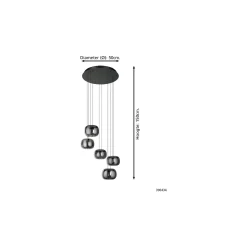 Eglo Pendellampa Hortunas Stål Svart 5.8W 690lm - 830 Varm Vit | IP20 - Dimbar