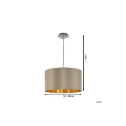 Eglo Pendellampa Maserlo Stål Satin Nickel | Passande för E27