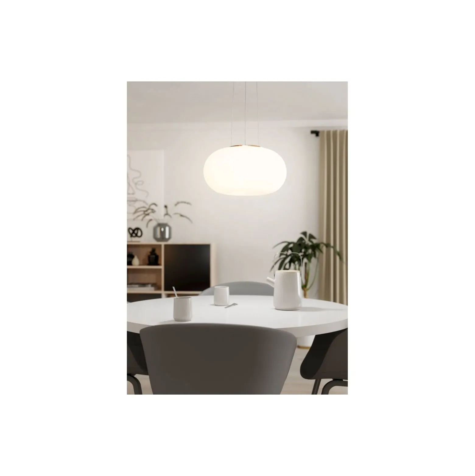 Eglo Pendellampa Optica Stål Satin Nickel | Passande för 2x E27