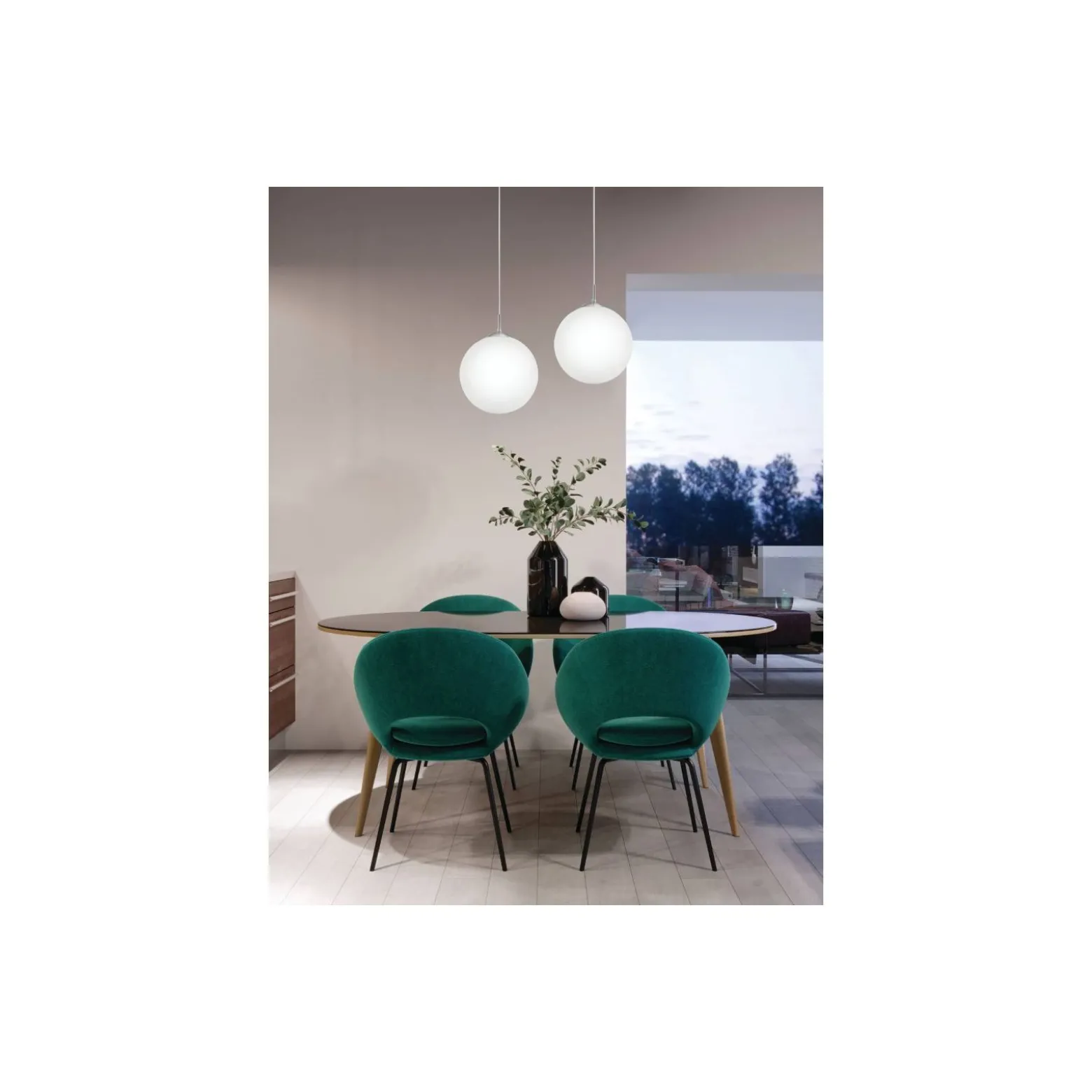 Eglo Pendellampa Rondo Stål Satin Nickel | Passande för E27