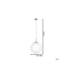 Eglo Pendellampa Rondo Stål Satin Nickel | Passande för E27