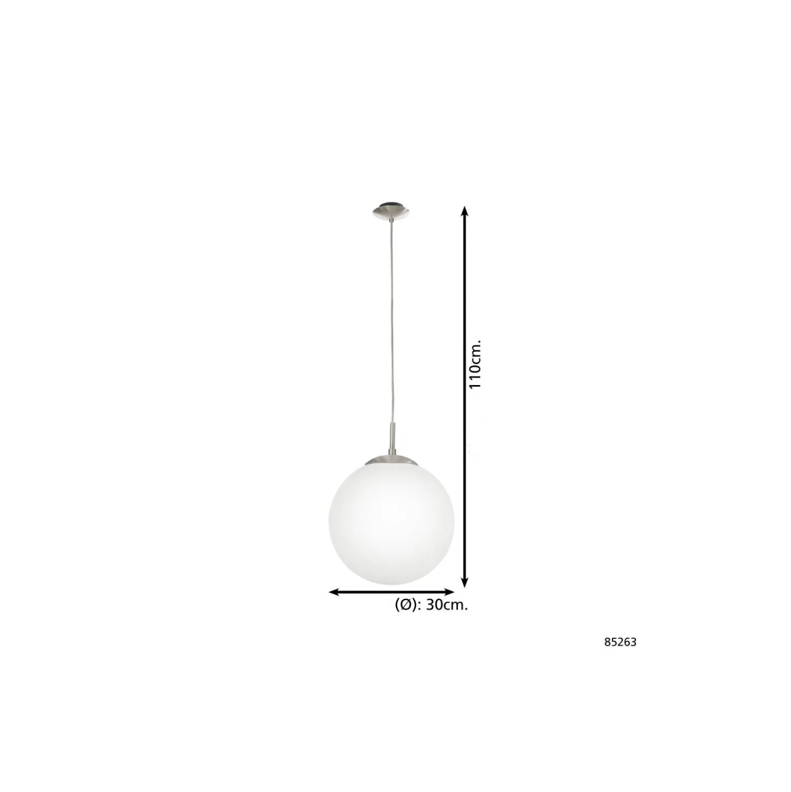 Eglo Pendellampa Rondo Stål Satin Nickel | Passande för E27