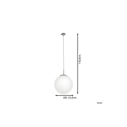 Eglo Pendellampa Rondo Stål Satin Nickel | Passande för E27