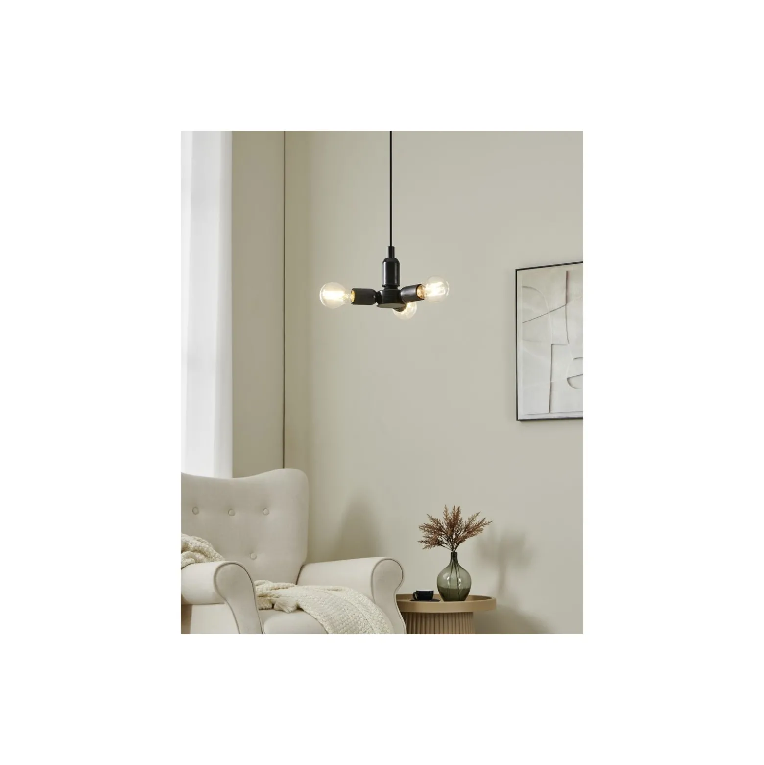 Eglo Pendellampa Rueda Svart | IP20 - Passande för 3x E27