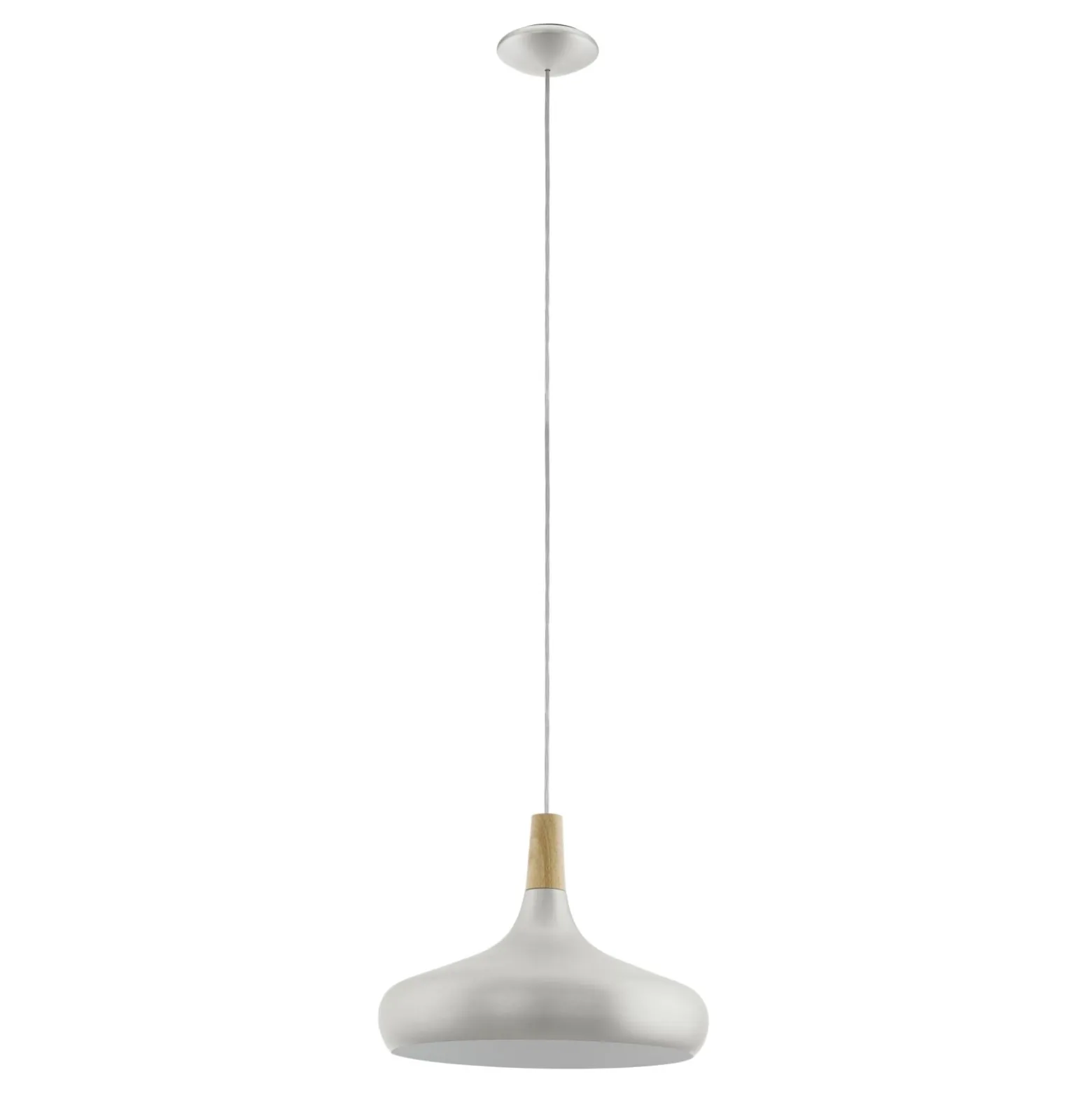 Eglo Pendellampa Sabinar Stål Silver | 400mm - Passande För 1x E27
