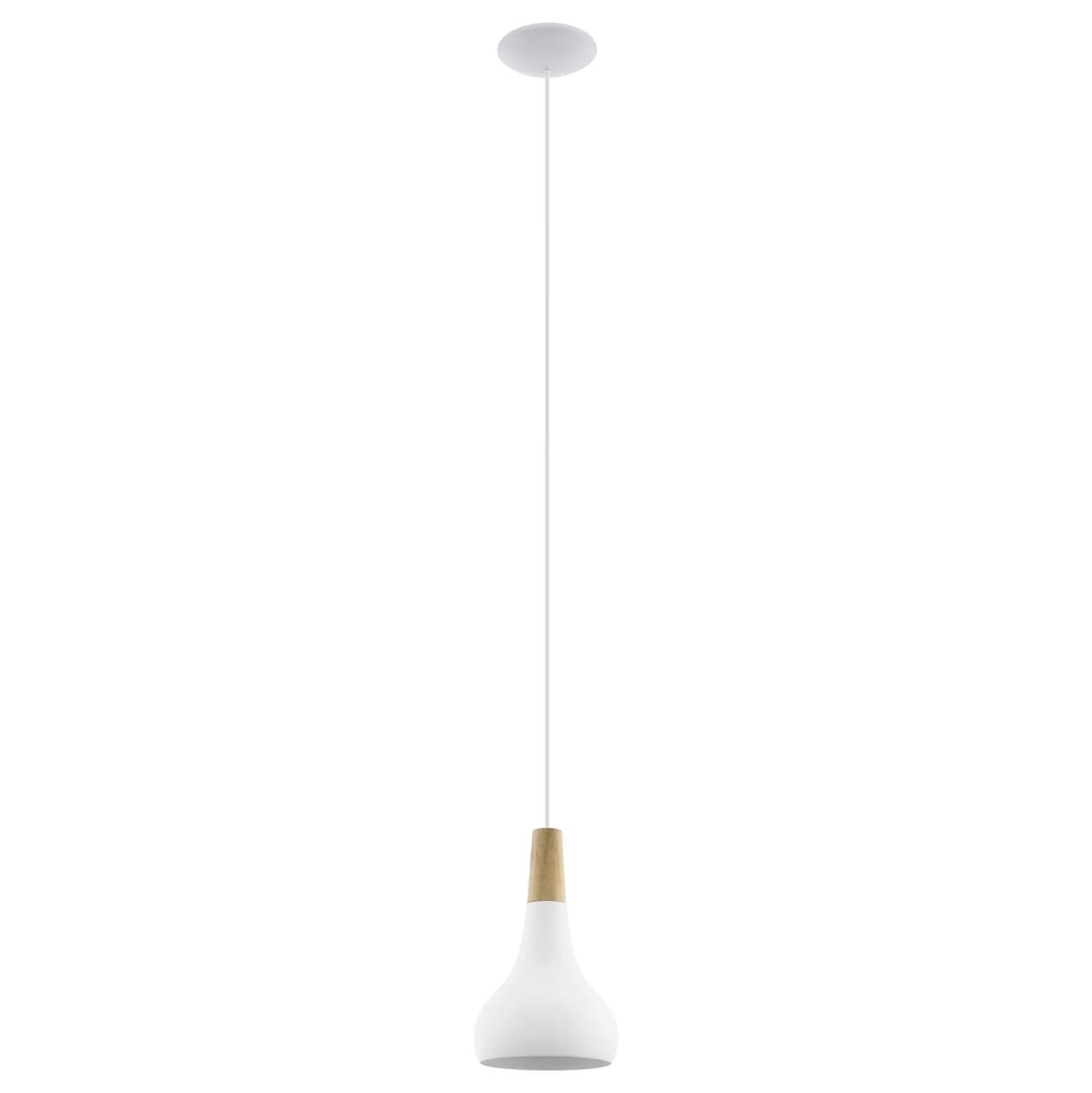 Eglo Pendellampa Sabinar Stål Vit | 180mm - Passande För 1x E27