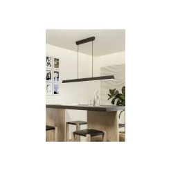 Eglo Pendellampa Simolaris-Z Aluminium Stål Svart 35W 4200lm - 827-865 Justerbar Vit + RGB | IP20 - Zigbee Dimbar