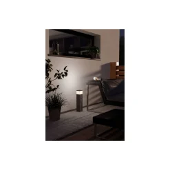 Eglo Piedestallampa Park 5 Aluminium Svart med Eluttag | IP54 - Passande för 1x E27