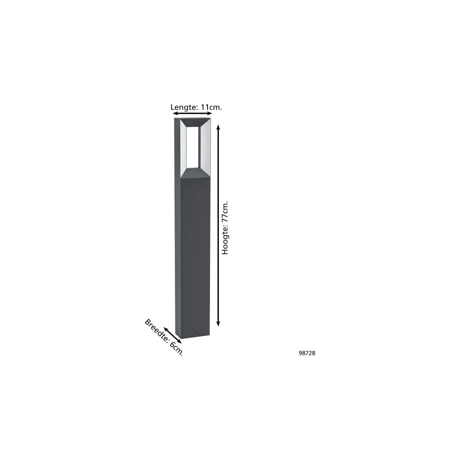 Eglo Piedestallampa Riforano Aluminium Svart 5W 550lm - 830 Varm Vit | IP44