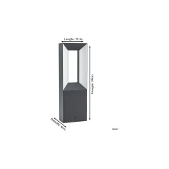 Eglo Piedestallampa Riforano Aluminium Svart 5W 550lm - 830 Varm Vit | IP44
