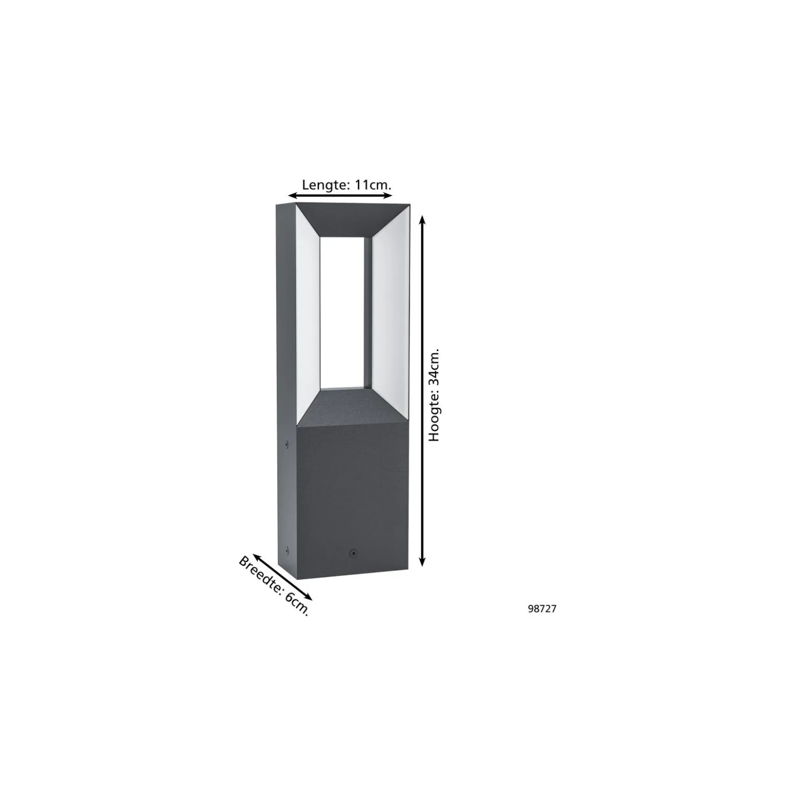 Eglo Piedestallampa Riforano Aluminium Svart 5W 550lm - 830 Varm Vit | IP44