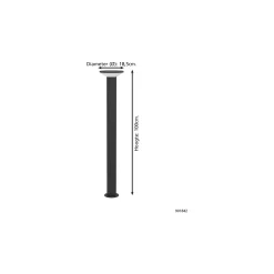Eglo Piedestallampa Rigosa Stål Svart 10W 1100lm - 830 Varm Vit | IP44