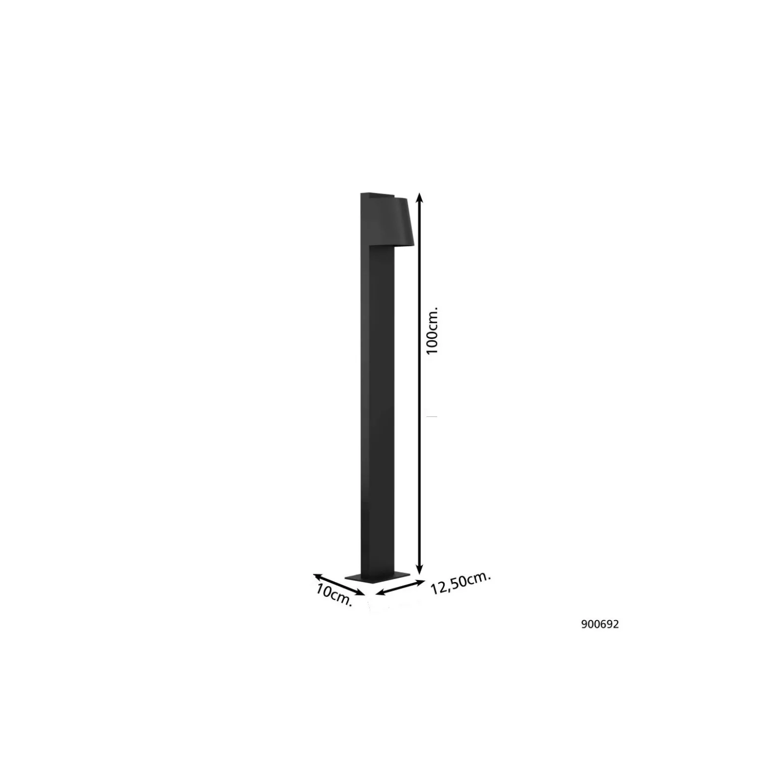 Eglo Piedestallampa Stagnone Utomhus Stål Svart 4.6W 400lm - 830 Varm Vit | Passande för GU10