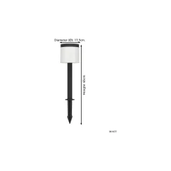Eglo Spik Ljus Pantete Solar Svart 7W 830lm - 830 Varm Vit | IP65 - Rörelsesensor