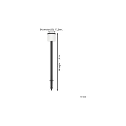 Eglo Spik Ljus Pantete Solar Svart 7W 840lm - 830 Varm Vit | IP65 - Rörelsesensor