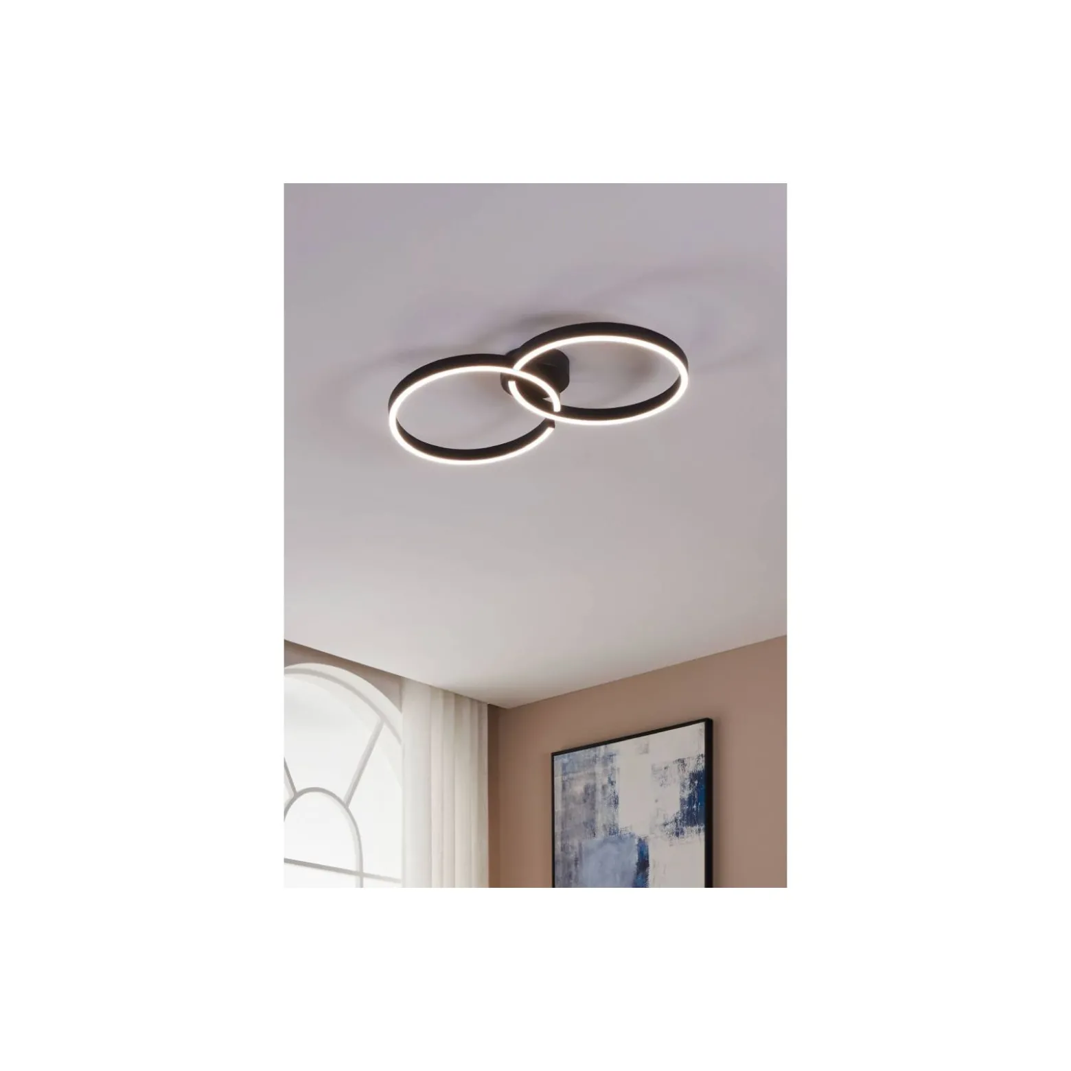 Eglo Taklampa Amandolo Stål Svart 19.5W 2400lm - 827-865 Justerbar Vit + RGB | Dimbar