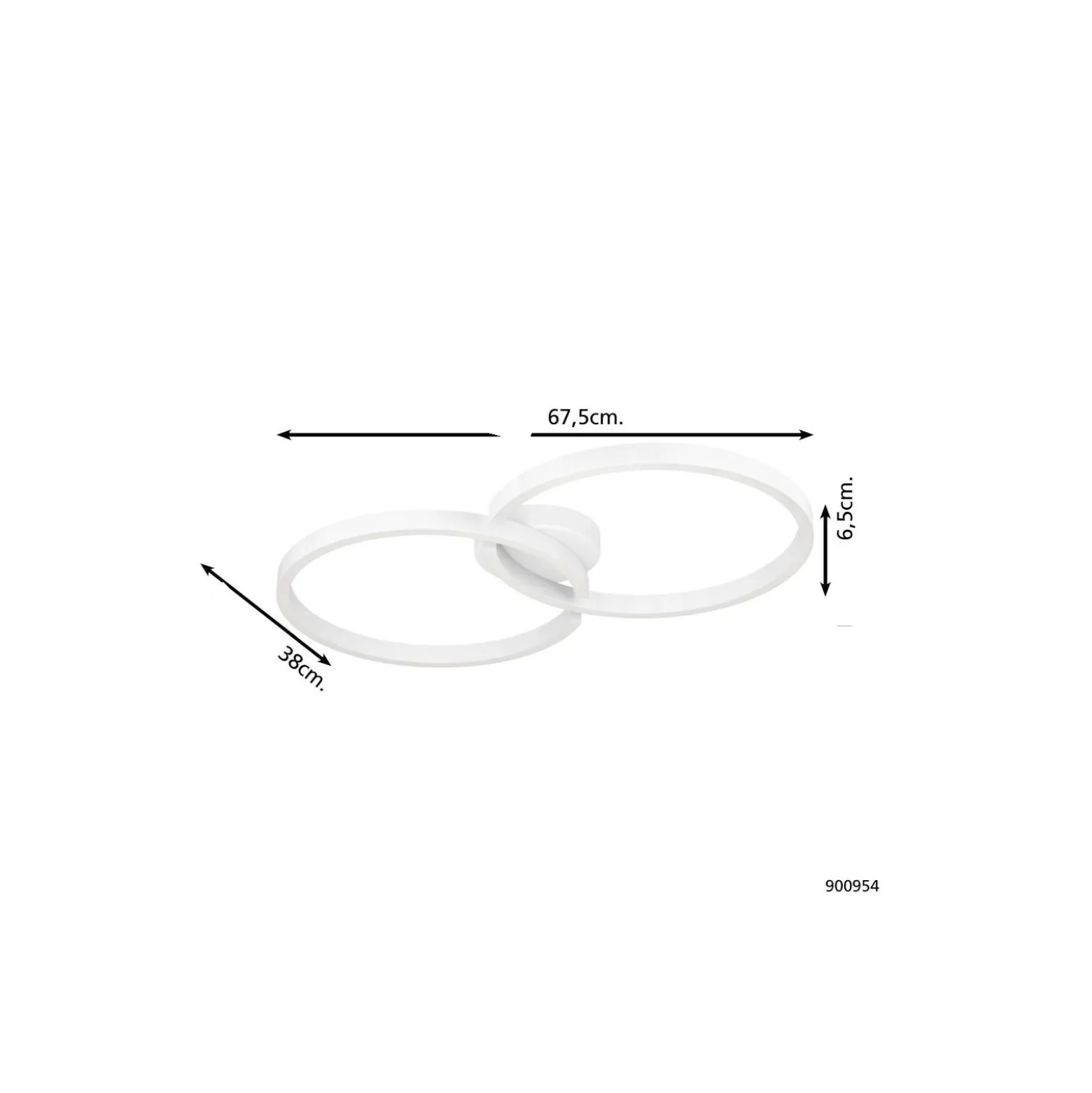 Eglo Taklampa Amandolo Stål Vit 19.5W 2400lm - 827-865 Justerbar Vit + RGB | Dimbar