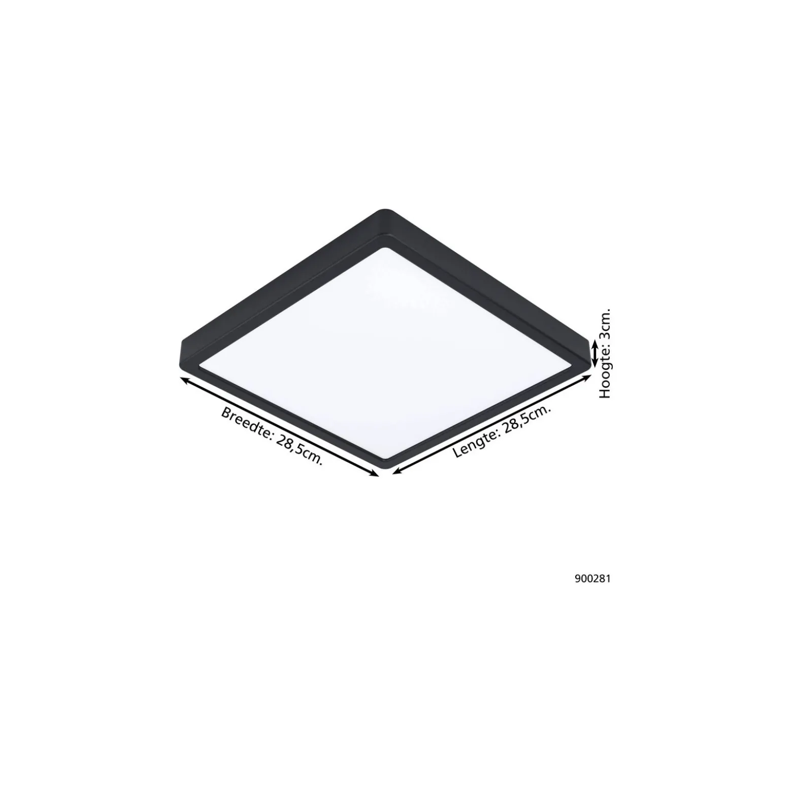 Eglo Taklampa Argolis 2 Stål Svart 20W 2400lm - 830 Varm Vit | IP44