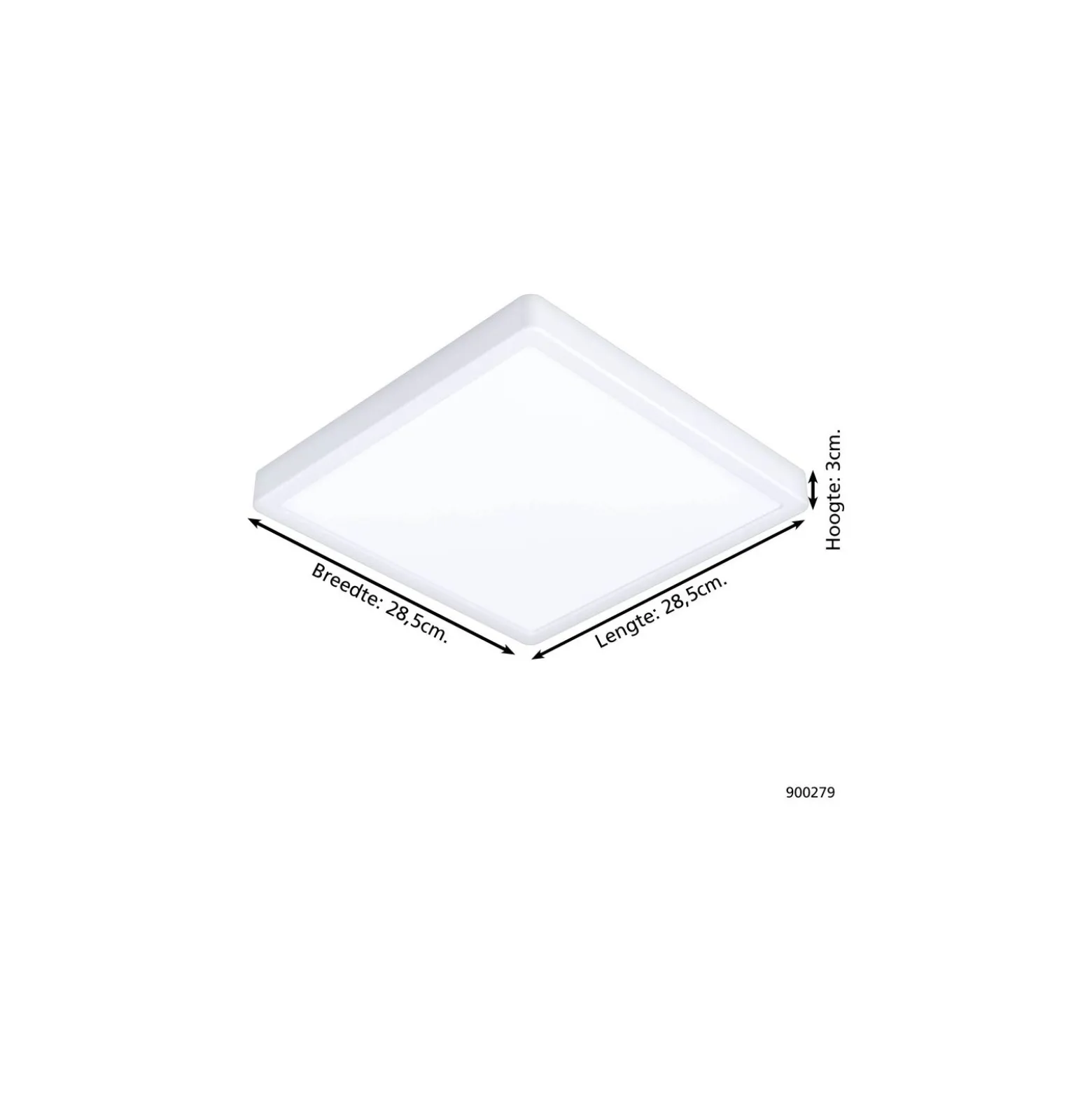 Eglo Taklampa Argolis 2 Stål Vit 20W 2400lm - 830 Varm Vit | IP44
